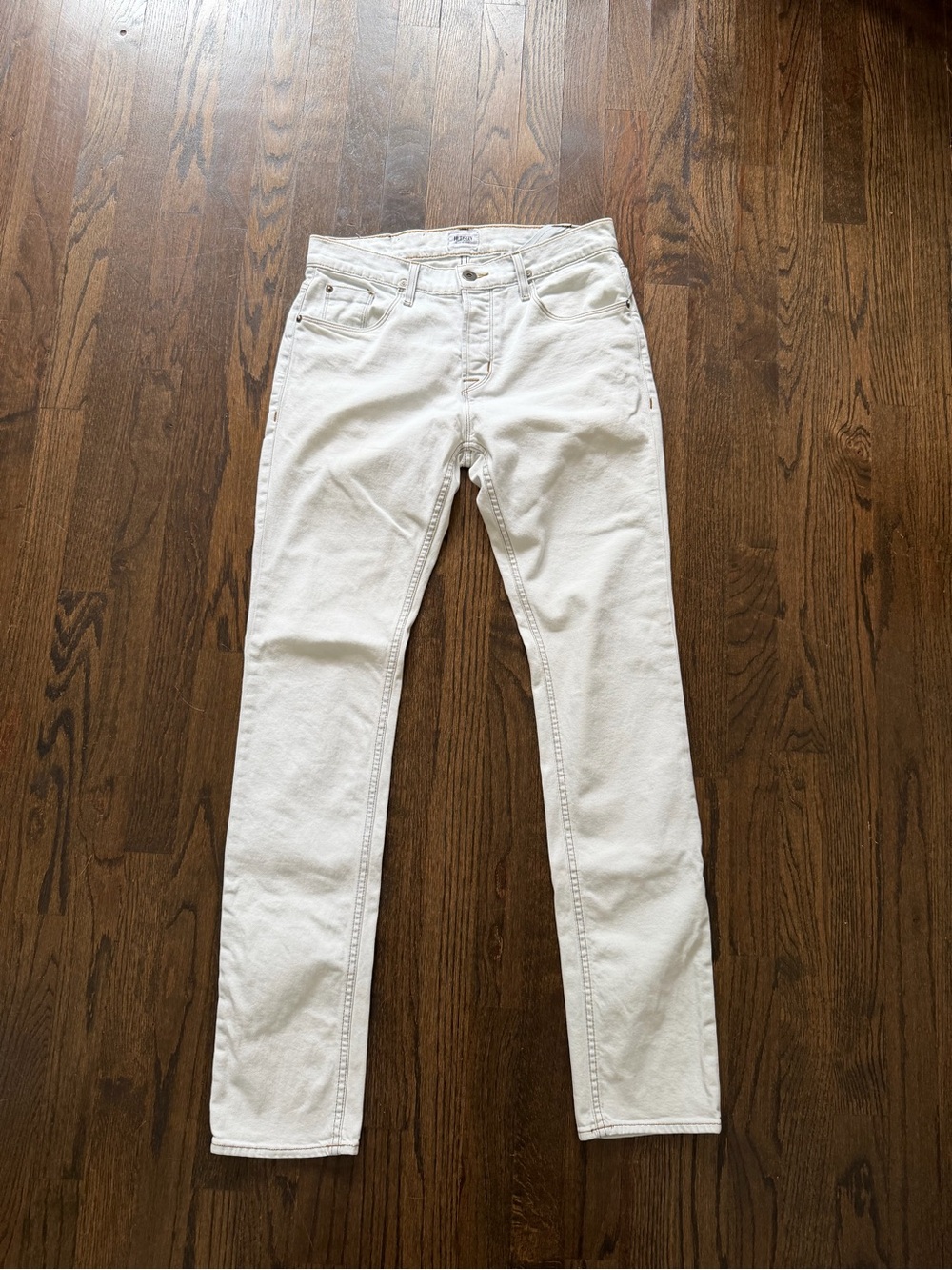 Hudson Jeans White Slim Sartor Denim